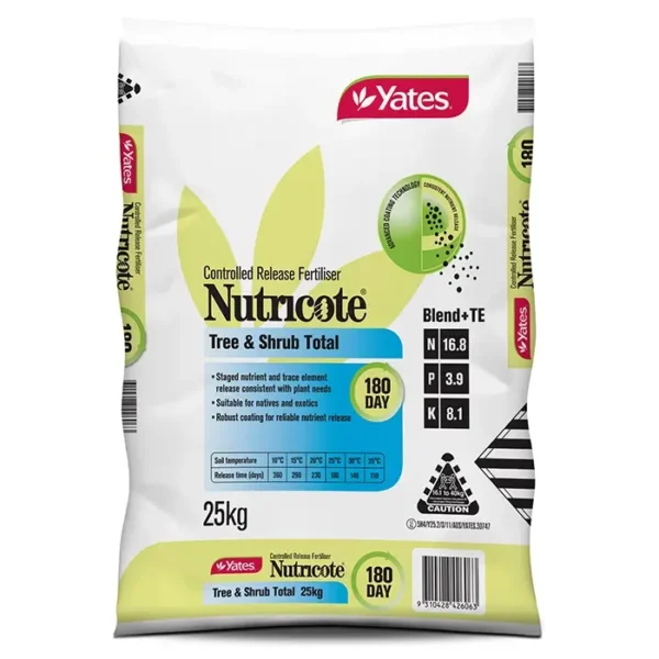 Yates Nutricote Blends Tree & Shrub Total 180 Day – 16.8 : 3.9 : 8.1